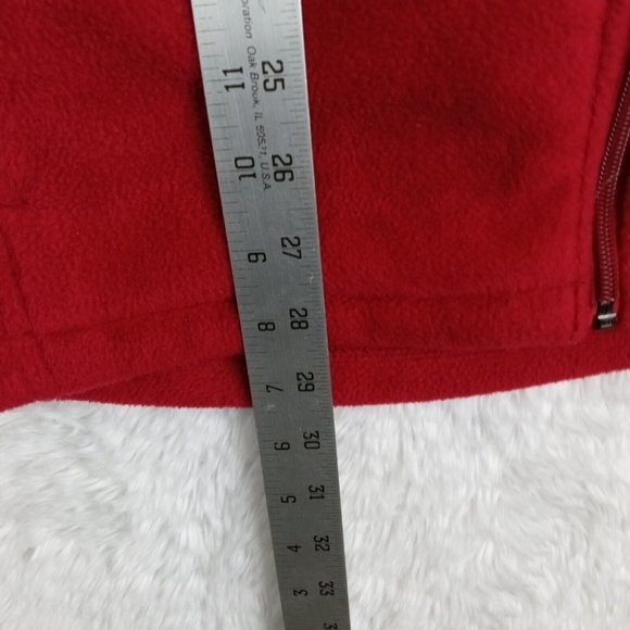 SC Columbia Mens Jacket Fleece Red Embroidered Logo Full Zip Large - Picture 11 of 12